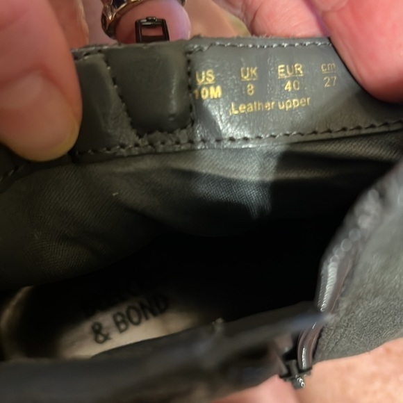 Bleecker & Bond Georgia Leather Suede Grey Ankle Boots Size 10 - Picture 11 of 11